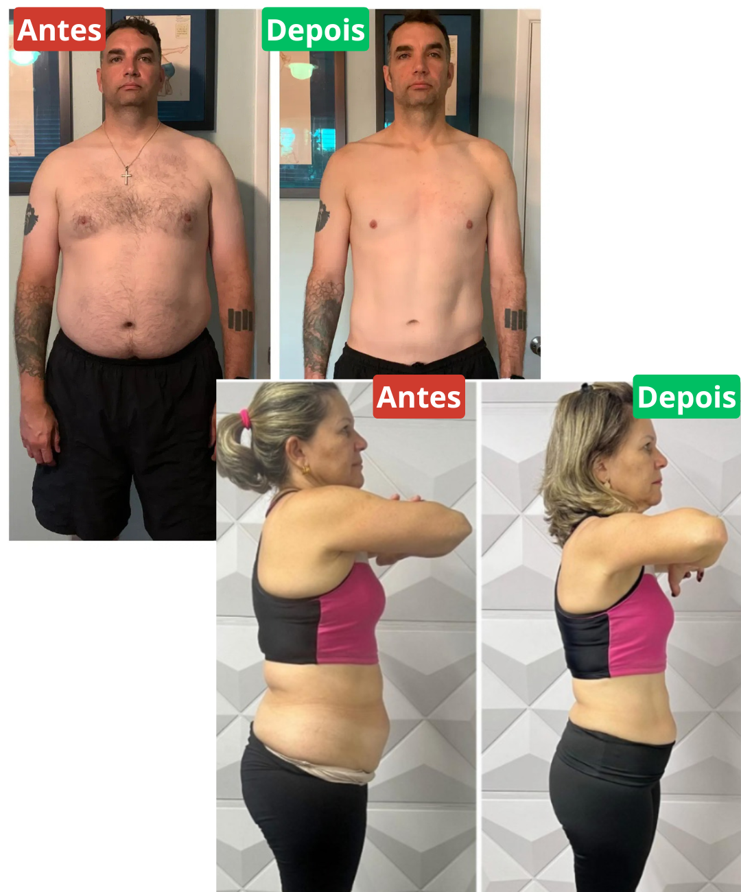 Antes e depois